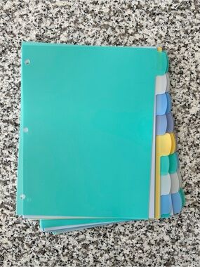 Avery—Write & Erase Plastic Dividers Assorted Pastels 8.5" x 11" (Set of 52)